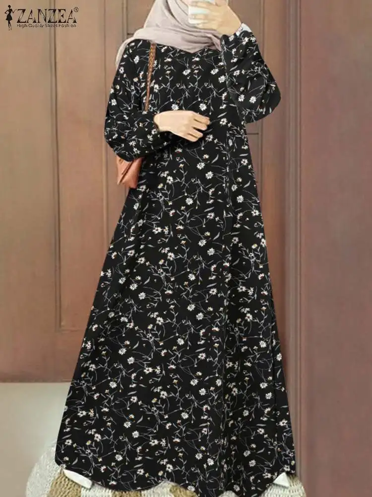 ZANZEA Women Vintage Floral Printed Long Dress Muslim Autumn Vestidos Ramadan Dubai Turkey Abaya Hijab Sundress Robe Femme 2023
ZANZEA Women Vintage Floral Printed Long Dress Muslim Autumn Vestidos Ramadan Dubai Turkey Abaya Hijab Sundress Robe Femme 2023