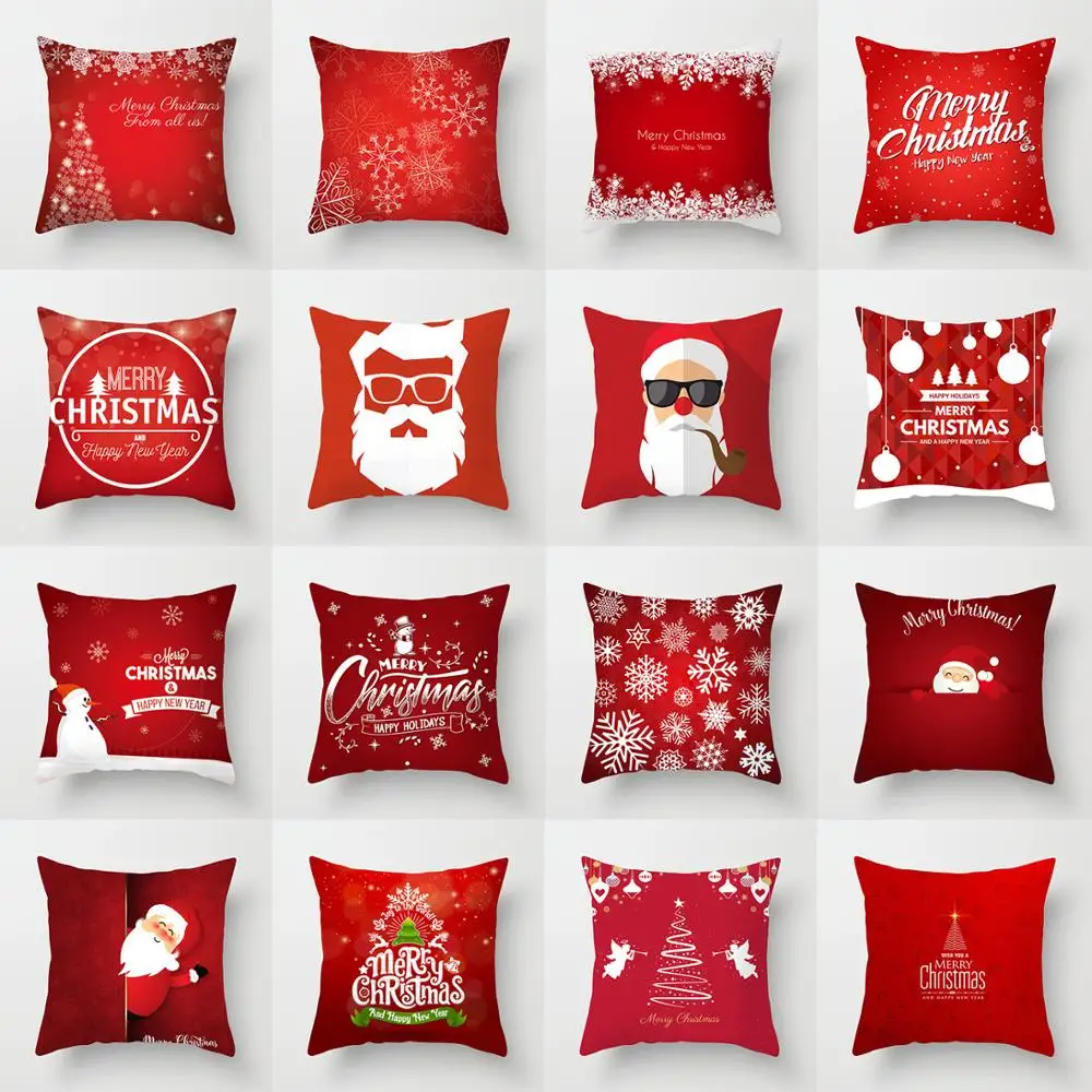 Christmas red Christmas print pattern sofa cushion cover pillowcase home decoration party car bedding
Christmas red Christmas print pattern sofa cushion cover pillowcase home decoration party car bedding