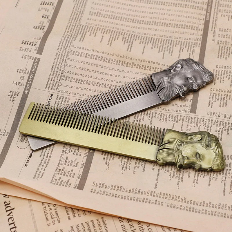 Men's Beard Comb Stainless Steel Oil Head Styling Comb Big Back Head, Airplane Head Wide Tooth Comb
Men's Beard Comb Stainless Steel Oil Head Styling Comb Big Back Head, Airplane Head Wide Tooth Comb