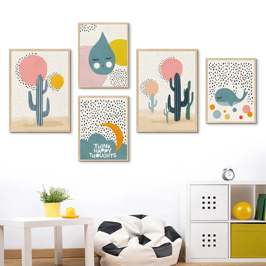 Cactus Sun Moon Whale Peach Animals Nursery Wall Art Canvas Painting Nordic Posters And Prints Wall Picture Baby Kids Room Decor 
Cactus Sun Moon Whale Peach Animals Nursery Wall Art Canvas Painting Nordic Posters And Prints Wall Picture Baby Kids Room Decor