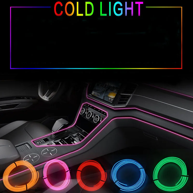 Светодиодная лента для холодсветильник освещения салона автомобиля, Декоративная гирлянда с проводным тросом, гибкая неоновая лампа с приводом для сигарет, 1 м/3 м
Светодиодная лента для холодсветильник освещения салона автомобиля, Декоративная гирлянда с проводным тросом, гибкая неоновая лампа с приводом для сигарет, 1 м/3 м