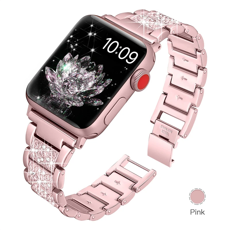 Bling strap for Apple Watch band 41mm 45mm 40mm 44mm 38mm 42mm Stainless Steel diamond correa belt bracelet iWatch 3 4 5 se 6 7
Bling strap for Apple Watch band 41mm 45mm 40mm 44mm 38mm 42mm Stainless Steel diamond correa belt bracelet iWatch 3 4 5 se 6 7
