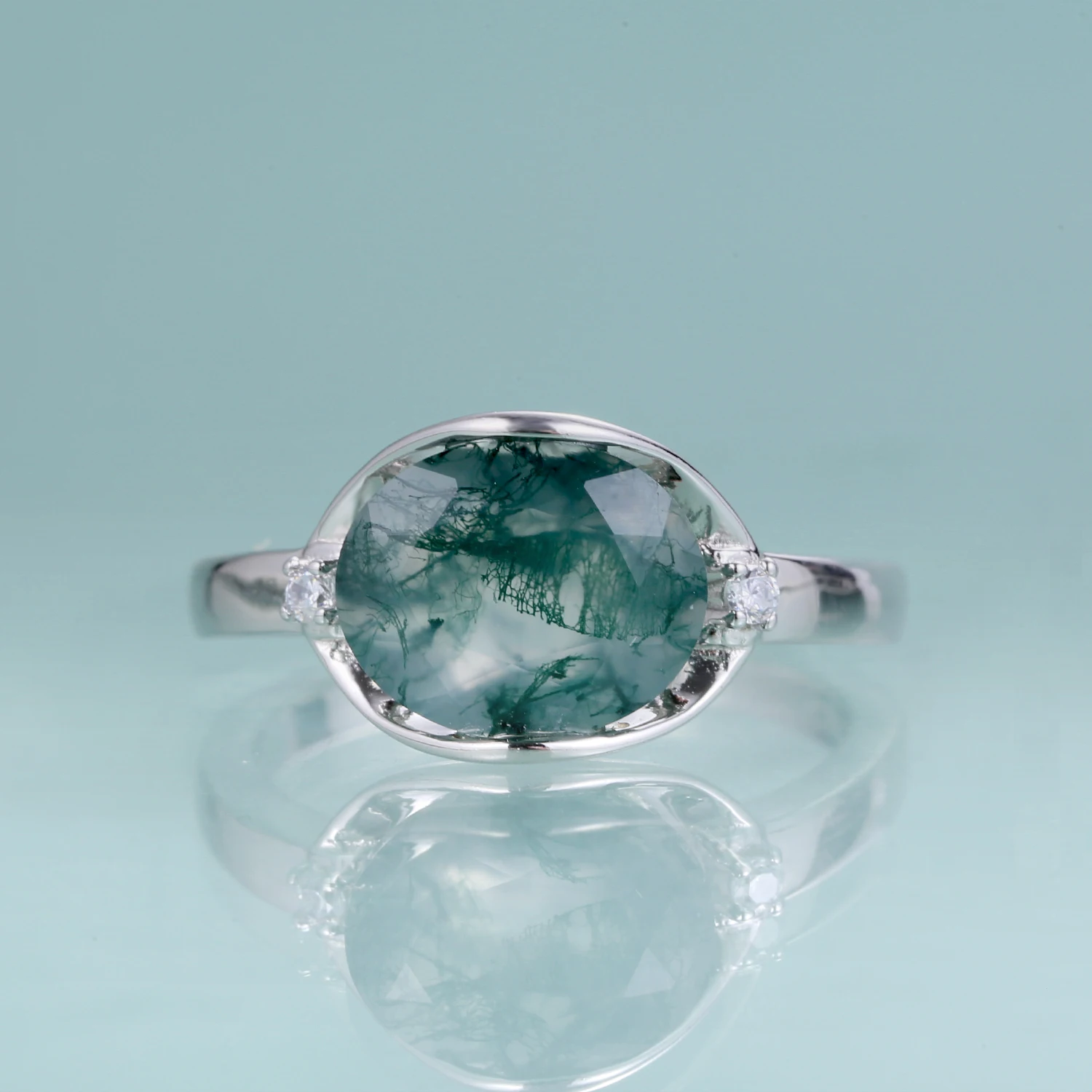 

Драгоценный камень, оригинальный дизайн, кольцо из искусственного Моха и агата, кольцо из драгоценного камня, кольцо с зубцом, свадебное кольцо, роскошные изящные ювелирные изделия