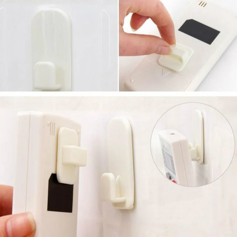 2 Pairs Plastic Multi-Purpose Sticky Hooks for TV Air Conditioner Remote Control Storage Holder Hanging Hook Room Organizer
2 Pairs Plastic Multi-Purpose Sticky Hooks for TV Air Conditioner Remote Control Storage Holder Hanging Hook Room Organizer