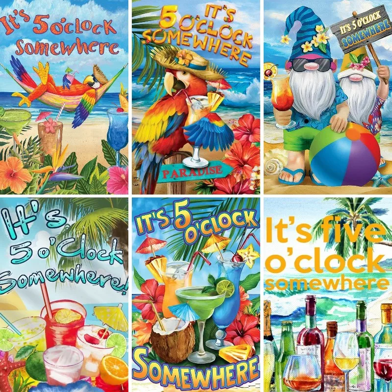 Full Drill Diamonds Painting "It's 5 O'clock Somewhere" Wall Decor,Parrots Diamond DIY Painting Kits ,Summer Beach Diamond Art
Full Drill Diamonds Painting "It's 5 O'clock Somewhere" Wall Decor,Parrots Diamond DIY Painting Kits ,Summer Beach Diamond Art