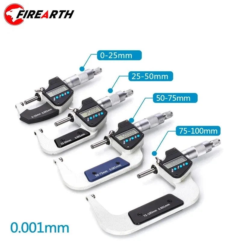 Digital Outside Micrometer Caliper Fit for 25mm 50mm 75mm 100mm Measuring Instruments Without Battery Three-Button Type Tools
Digital Outside Micrometer Caliper Fit for 25mm 50mm 75mm 100mm Measuring Instruments Without Battery Three-Button Type Tools