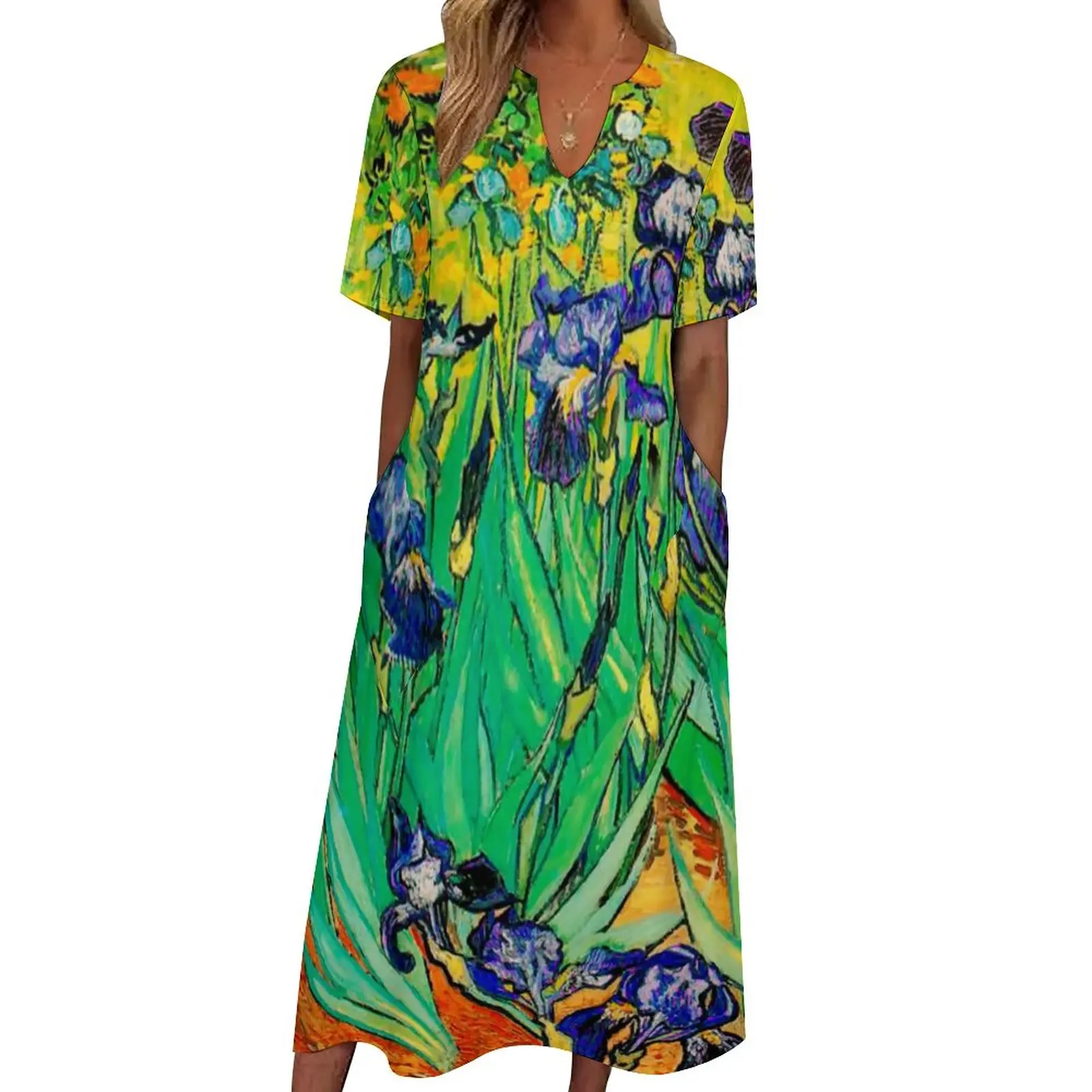 Van Gogh Dress Irises St Remy Night Club Maxi Dress Aesthetic Bohemia Long Dresses Women V Neck Custom Big Size Vestido
Van Gogh Dress Irises St Remy Night Club Maxi Dress Aesthetic Bohemia Long Dresses Women V Neck Custom Big Size Vestido