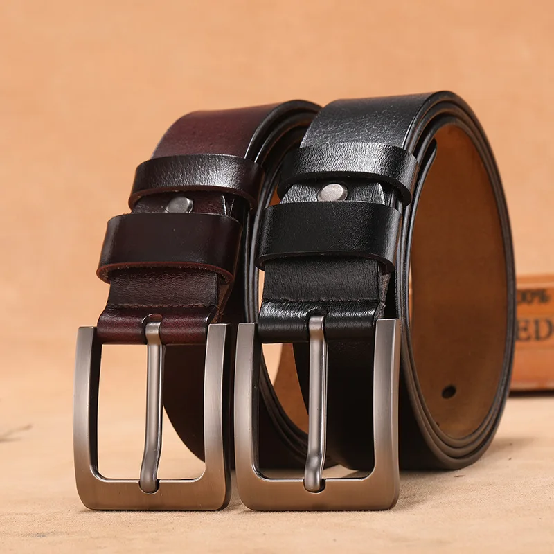 High Quality Men's Fashion Designer Genuine Leather Belts Casual Dress Belt Business Luxury Retro Pin Buckle Waist Jeans Belts
High Quality Men's Fashion Designer Genuine Leather Belts Casual Dress Belt Business Luxury Retro Pin Buckle Waist Jeans Belts