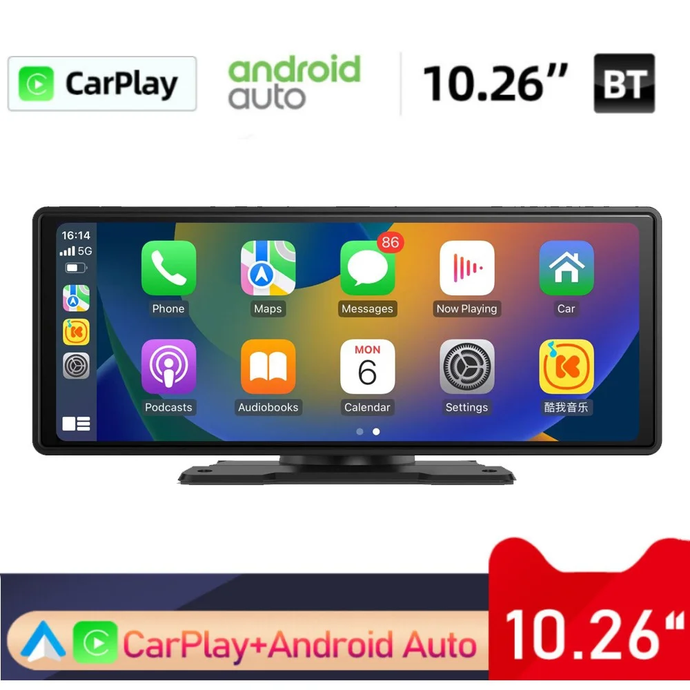 10,26 дюймовый беспроводной Carplay монитор IPS экран дисплей полный сенсорный Универсальный подходит для автомобиля Bluetooth Plug And Play AI Voice
10,26 дюймовый беспроводной Carplay монитор IPS экран дисплей полный сенсорный Универсальный подходит для автомобиля Bluetooth Plug And Play AI Voice
