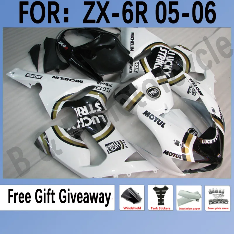 New ABS Motorcycle Injection Mold Fairings Kit Fit for Kawasaki Ninja ZX6R 636 2005 2006 05 06 Bodywork Fairings White Black
New ABS Motorcycle Injection Mold Fairings Kit Fit for Kawasaki Ninja ZX6R 636 2005 2006 05 06 Bodywork Fairings White Black