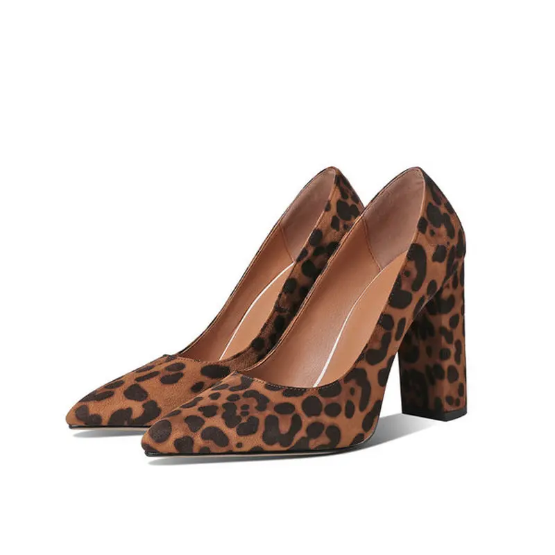2023 Sexy Leopard Print Suede High Heels 11cm Pointed Toe Pumps Spring Autumn Square High Heel Female Shoes Big Size 34-43
2023 Sexy Leopard Print Suede High Heels 11cm Pointed Toe Pumps Spring Autumn Square High Heel Female Shoes Big Size 34-43