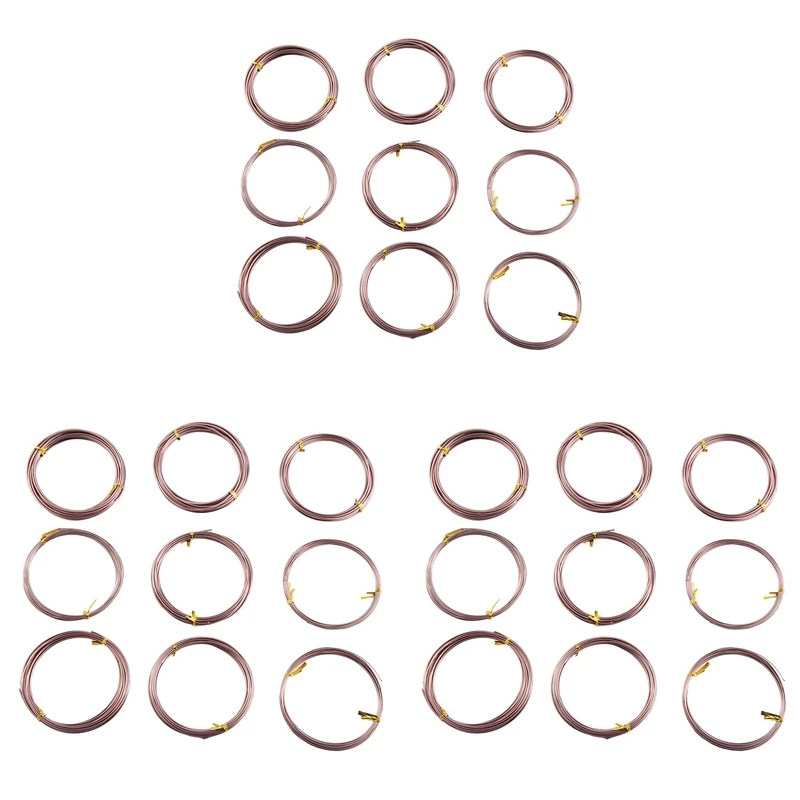 

27 рулонов проводов бонсай, анодированный алюминий, тренировочная проволока бонсай с 3 размерами (1,0 мм, 1,5 мм, 2,0 мм), всего 147 футов (коричневый)