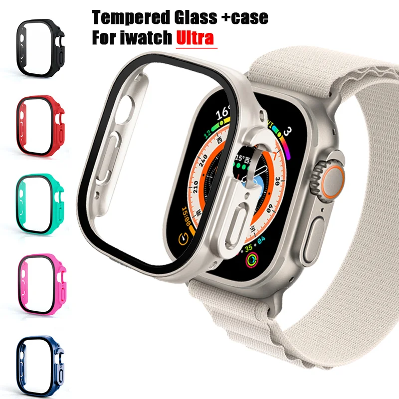 Glass+case For Apple Watch Ultra 49mm strap smartwatch PC Bumper+Screen Protector Tempered Cover iwatch series band Accessories
Glass+case For Apple Watch Ultra 49mm strap smartwatch PC Bumper+Screen Protector Tempered Cover iwatch series band Accessories