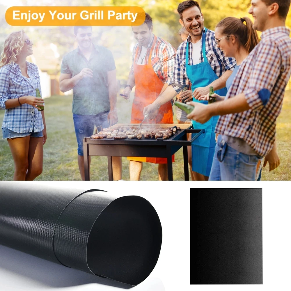 5pcs BBQ Grill Mat Pad Baking Sheet Meshes Reusable Portable Outdoor Picnic Cooking Non-Stick Barbecue Tool
5pcs BBQ Grill Mat Pad Baking Sheet Meshes Reusable Portable Outdoor Picnic Cooking Non-Stick Barbecue Tool