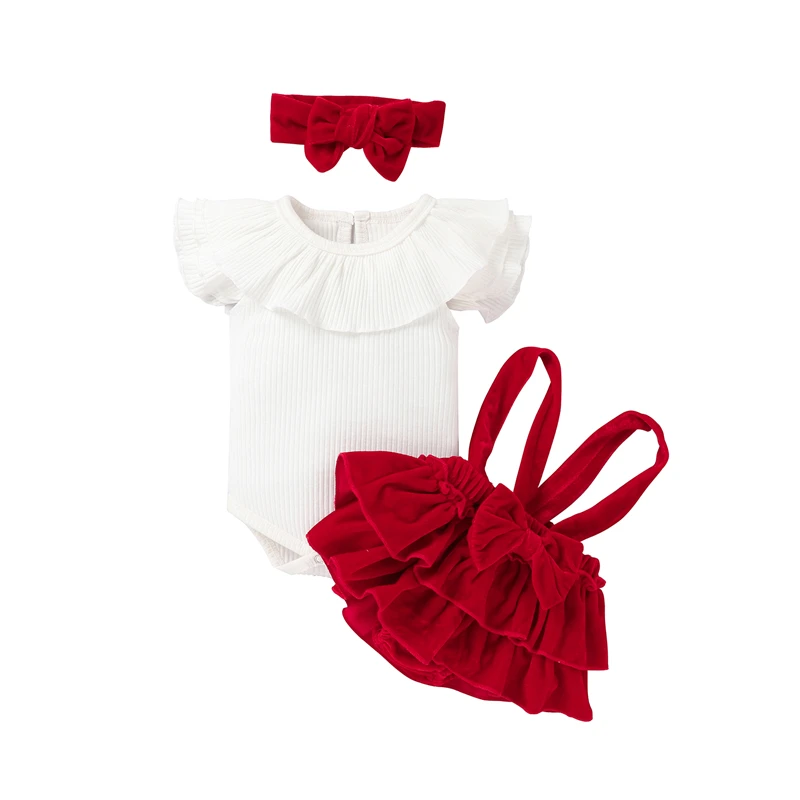 Christmas Newborn Infant Baby Girl Valentine Bodysuit+Velvet Suspender Shorts+Headband Set Newborn girl clothes
Christmas Newborn Infant Baby Girl Valentine Bodysuit+Velvet Suspender Shorts+Headband Set Newborn girl clothes