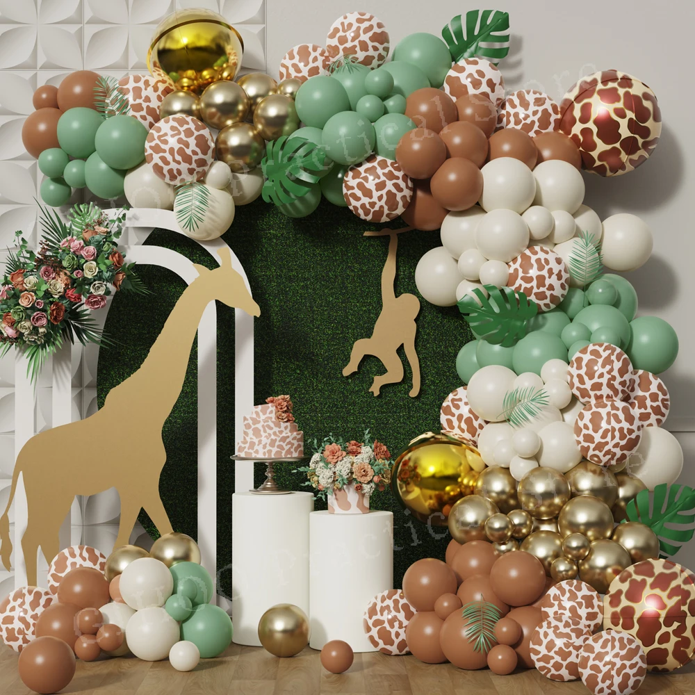 120pcs Jungle Birthday Party Balloon Garland Giraffe Printed Retro Bean Green Latex Balloon Wild One Baby Shower Decoration Arch
120pcs Jungle Birthday Party Balloon Garland Giraffe Printed Retro Bean Green Latex Balloon Wild One Baby Shower Decoration Arch