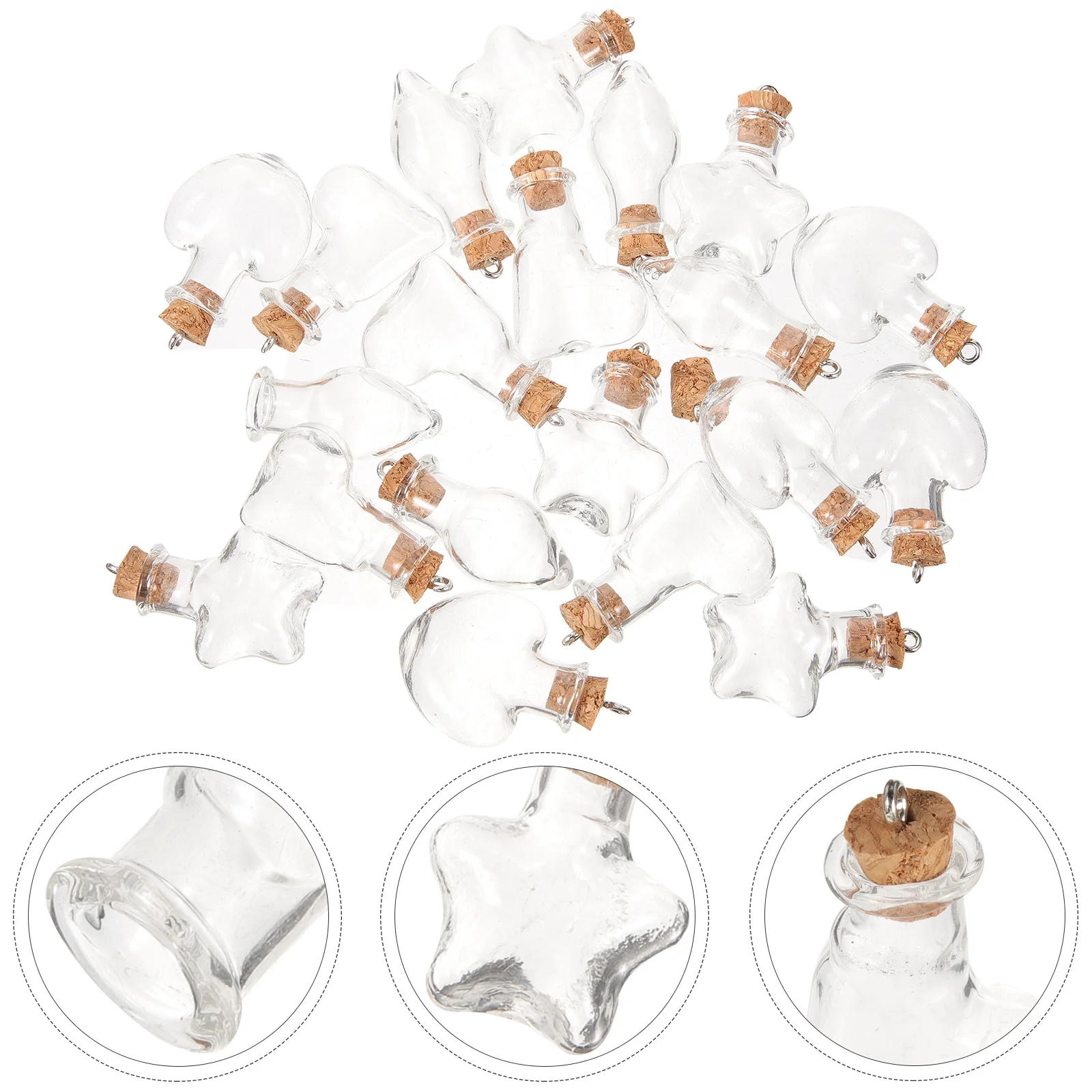 20 Pcs Wishing Bottle Glass Cork Mini Jar Tiny Jars Wooden Bottles Container Lid
20 Pcs Wishing Bottle Glass Cork Mini Jar Tiny Jars Wooden Bottles Container Lid
