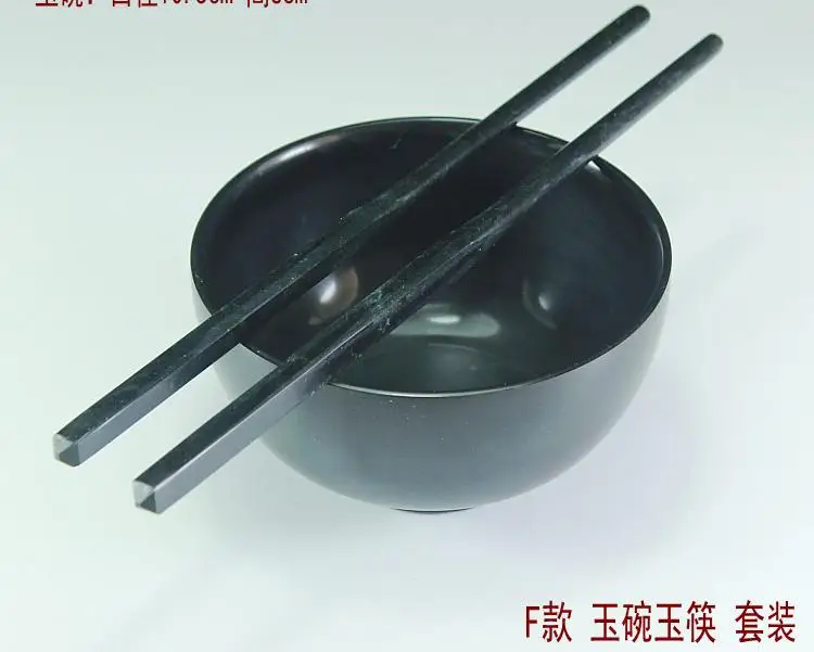 Natural Jade Rice Bowl And Chopsticks Set Hand Carved Jades Stone Tea Bowl Health Gongfu Teaware 
Natural Jade Rice Bowl And Chopsticks Set Hand Carved Jades Stone Tea Bowl Health Gongfu Teaware