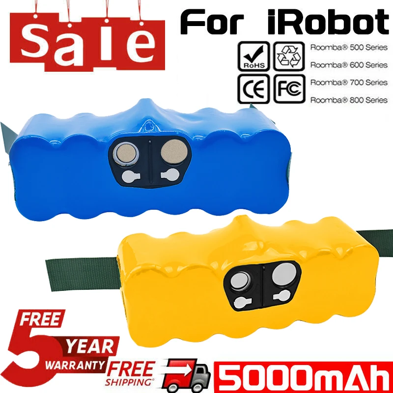 Аккумулятор для пылесоса iRobot Roomba 500, 6400 мА/ч, 14,4 В, 5000 мА/ч, для Roomba серии 600, 700, 800, 620, iRobot roomba 650, 770, 780
Аккумулятор для пылесоса iRobot Roomba 500, 6400 мА/ч, 14,4 В, 5000 мА/ч, для Roomba серии 600, 700, 800, 620, iRobot roomba 650, 770, 780