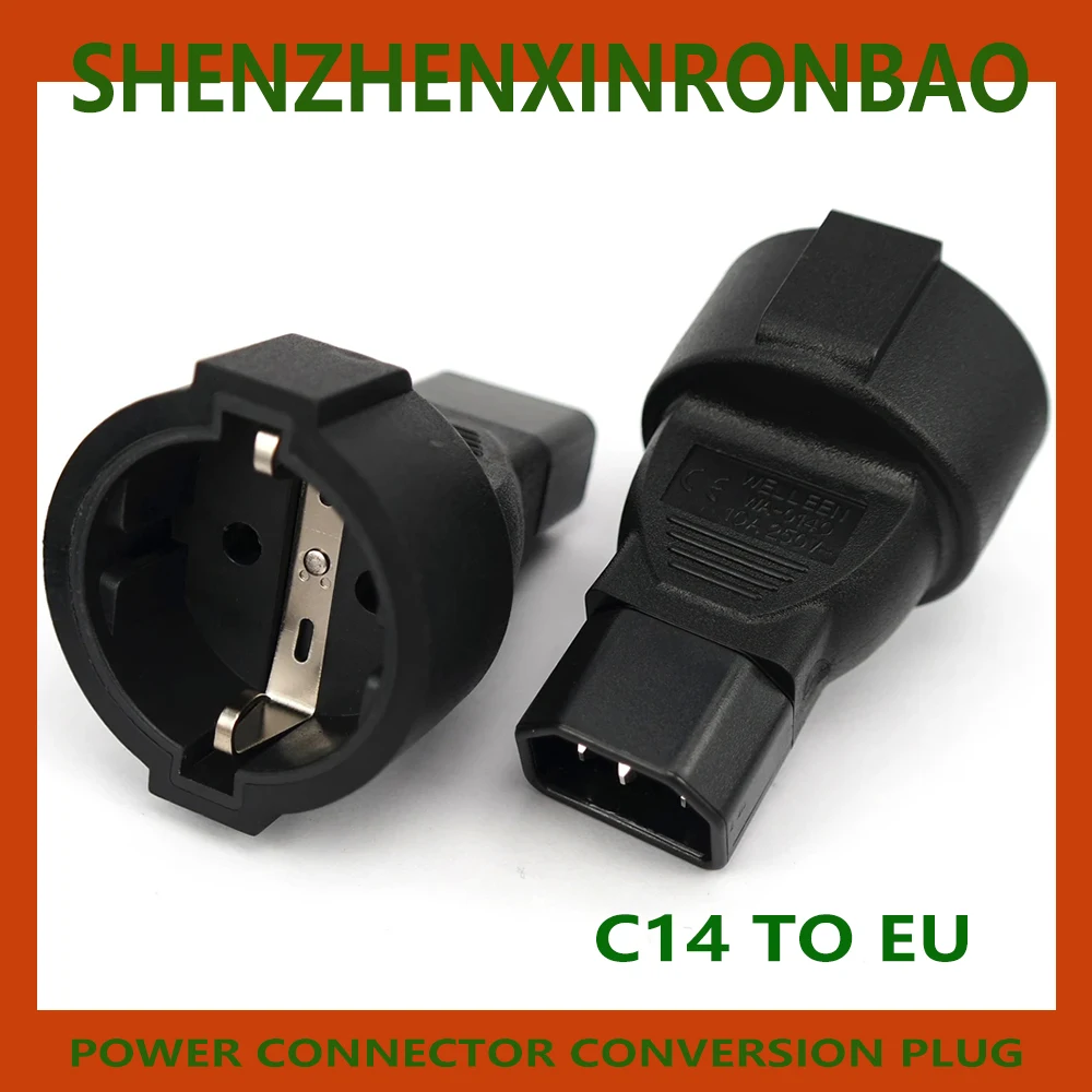 

Adaptador De Tomada de Poder IEC 320 C14 a UE Europeu,DA UE AC plug power converter UPS PDU Cabo C14 to CEE AC，IEC320 C14 TO EU
