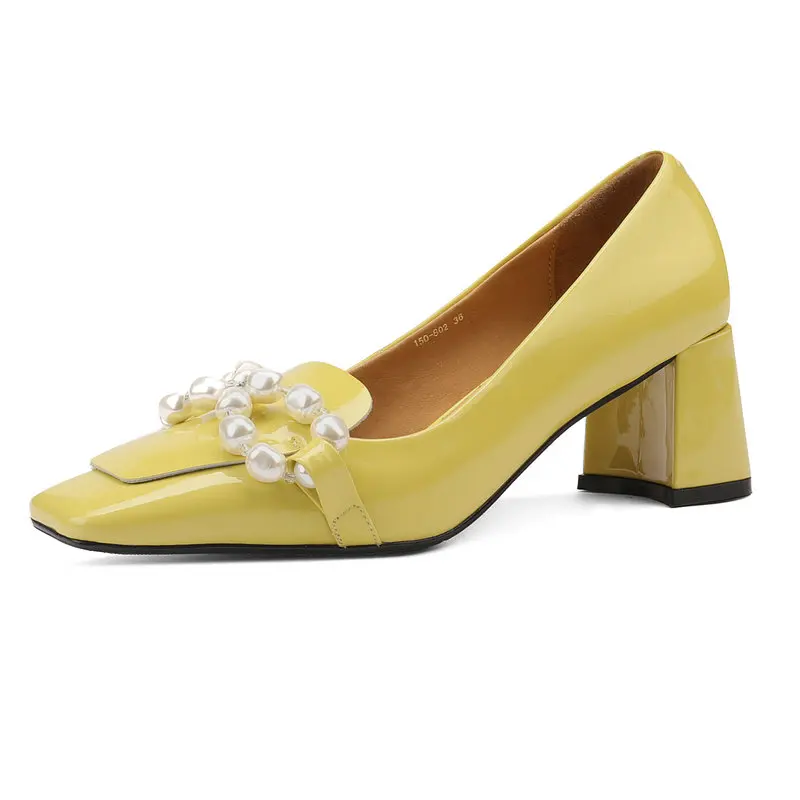Fashion Women Pumps Metal Decoration Square Toe High Heels Genuine Leather 2022 Spring Summer Shoes Woman Large Size 42
Fashion Women Pumps Metal Decoration Square Toe High Heels Genuine Leather 2022 Spring Summer Shoes Woman Large Size 42