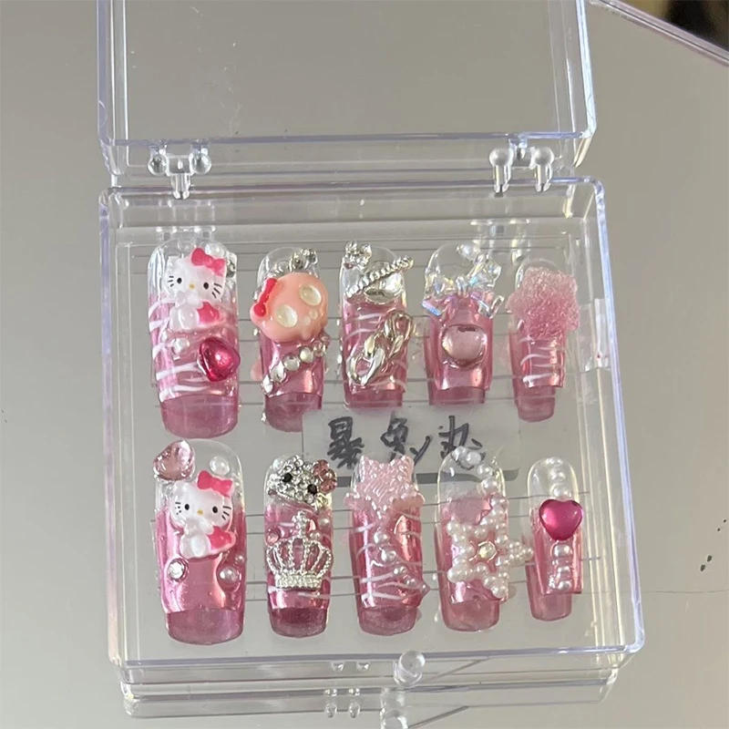 10 шт. накладные ногти Hello Kitty