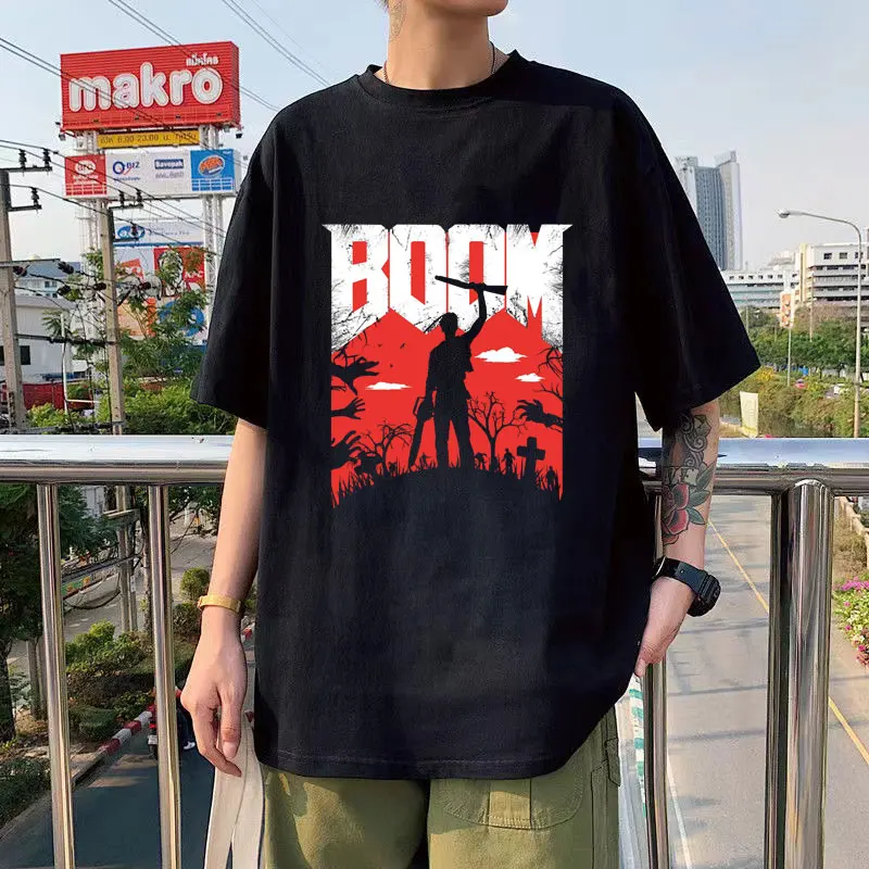 

This Is My Boomstick Print T Shirt Men Women Casual Harajuku T-shirt Oversized Hip Hop Horror Vintage Tee Shirt Streetwear Tops