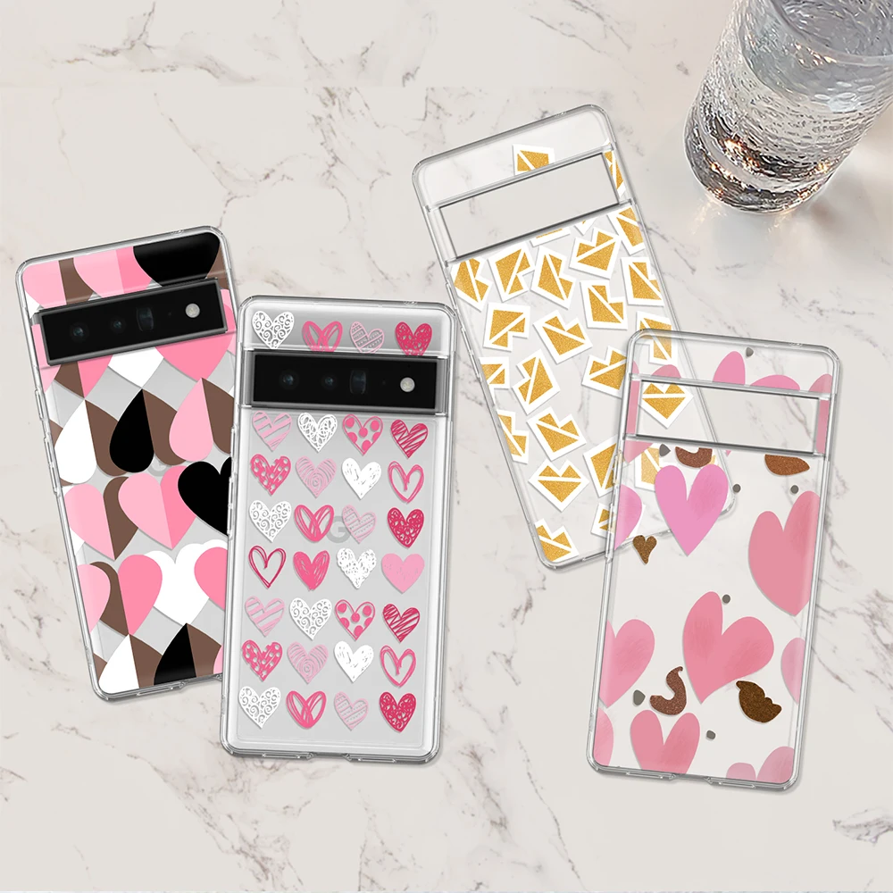 Love Heart Case for Google Pixel 7a 7Pro 7 6a 6 6Pro 5 5a 5G 4XL 4 2 3XL 2XL 3 3a 3aXL 4a Transparent Soft TPU Protection Shell
Love Heart Case for Google Pixel 7a 7Pro 7 6a 6 6Pro 5 5a 5G 4XL 4 2 3XL 2XL 3 3a 3aXL 4a Transparent Soft TPU Protection Shell