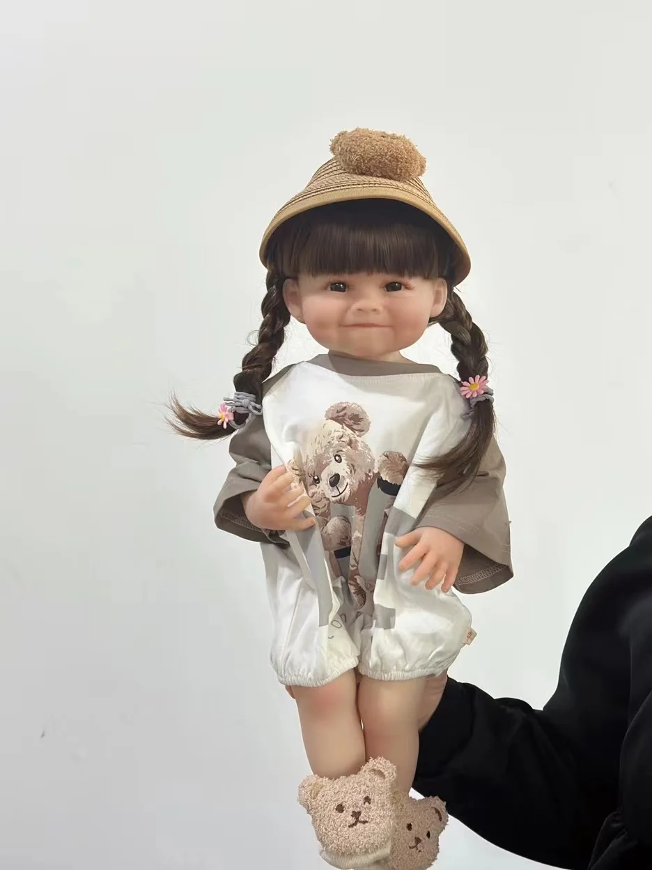 Lifelike 55 CM 22 Inch Reborn Baby Smiling Girl Doll Toy Full Silicone Body Princess Toddler Art Bebe Birthday Gifts for Child
Lifelike 55 CM 22 Inch Reborn Baby Smiling Girl Doll Toy Full Silicone Body Princess Toddler Art Bebe Birthday Gifts for Child