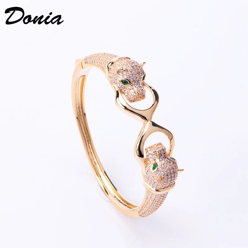 Donia jewelry Personality domineering double-headed leopard bracelet micro-inlaid AAA zircon hot animal bracelet jewelry 
Donia jewelry Personality domineering double-headed leopard bracelet micro-inlaid AAA zircon hot animal bracelet jewelry
