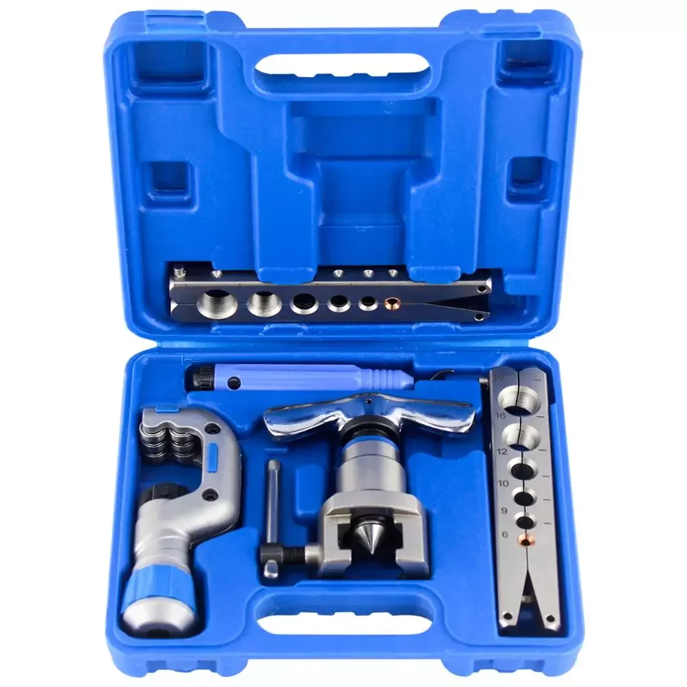 2022NEW HVAC Pipe Cone Flaring Tool kit 6-19mm 45 Degree Angle Eccentric Cone Type Sets for Water Gas Refrigeration Brake Line
2022NEW HVAC Pipe Cone Flaring Tool kit 6-19mm 45 Degree Angle Eccentric Cone Type Sets for Water Gas Refrigeration Brake Line
