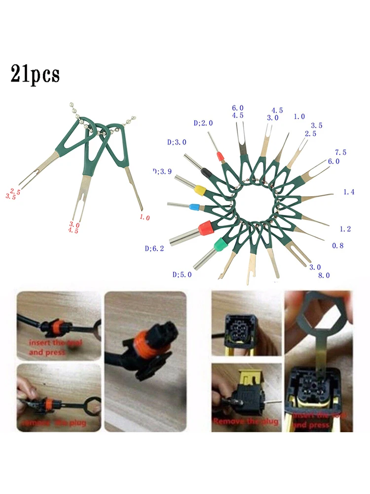 Durable Terminal Removal Tool Car Automotive Extractor Kit Mechanical Repair Puller Steel Spring Plate + Plastic
Durable Terminal Removal Tool Car Automotive Extractor Kit Mechanical Repair Puller Steel Spring Plate + Plastic