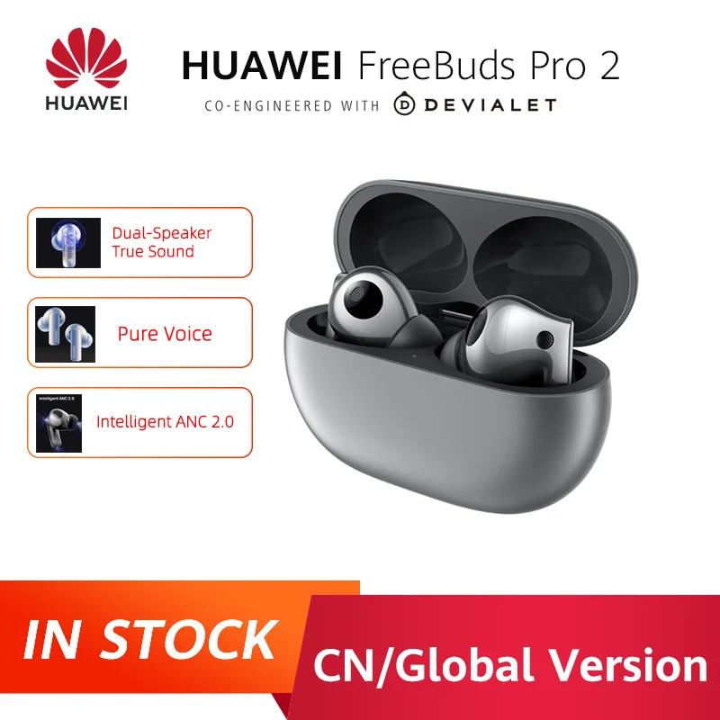 HUAWEI FreeBuds Pro 2 Intelligent ANC 2.0 47dB 4-Mic Call Noise Cancellation Bluetooth 5.2 Frequency range 14Hz~48 kHz Pro2
HUAWEI FreeBuds Pro 2 Intelligent ANC 2.0 47dB 4-Mic Call Noise Cancellation Bluetooth 5.2 Frequency range 14Hz~48 kHz Pro2