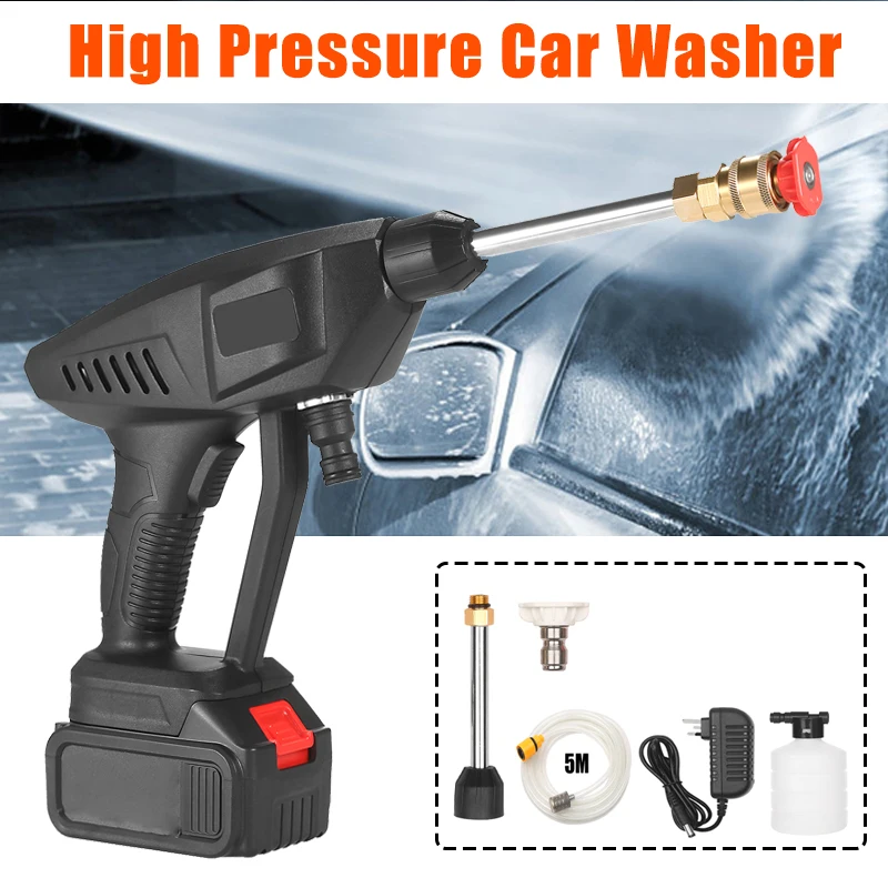 12V Wireless Car Washing Machine with 4400mAh Battery 30Bar High Pressure Portable Spray Cleaning Gun with Foam Nozzle
12V Wireless Car Washing Machine with 4400mAh Battery 30Bar High Pressure Portable Spray Cleaning Gun with Foam Nozzle