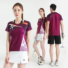 Korean Sports shirt suit Badminton wear shirts Women/Mens Table Tennis Sportwear Short Sleeved T-shirt Tennis Skirt Training