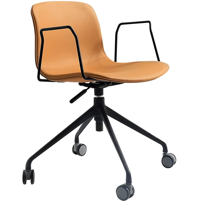 

Современный офисный стул в скандинавском стиле из микрофибры и алюминия с насосом, пневматический подъемный стул для учебы