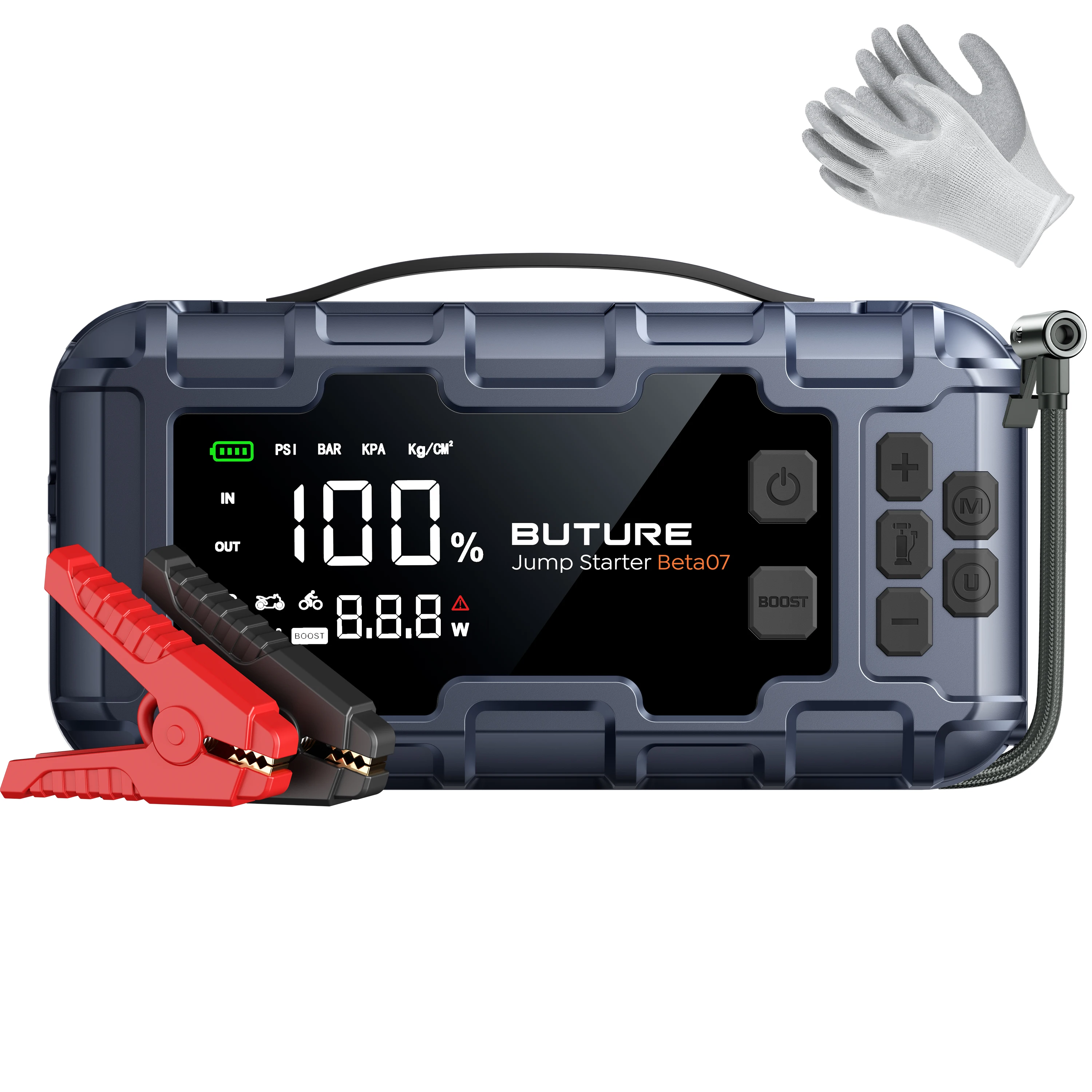 BUTURE 6000A Автомобильный стартер Power Bank Портативный воздушный насос 160PSI Автомобильный аккумулятор Аварийные усилители Пусковое устройство Автомобильный стартер
BUTURE 6000A Автомобильный стартер Power Bank Портативный воздушный насос 160PSI Автомобильный аккумулятор Аварийные усилители Пусковое устройство Автомобильный стартер