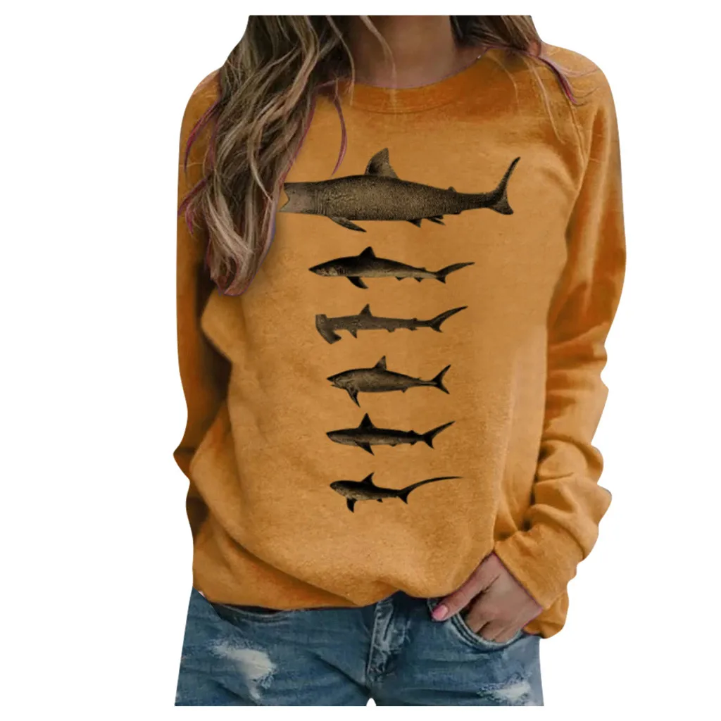 ISHOWTIENDA Long Sleeve Casual Loose Crewneck Thermal Women's T-Shirts Sweatshirts Com Printed Jersey de mujer 2022
ISHOWTIENDA Long Sleeve Casual Loose Crewneck Thermal Women's T-Shirts Sweatshirts Com Printed Jersey de mujer 2022