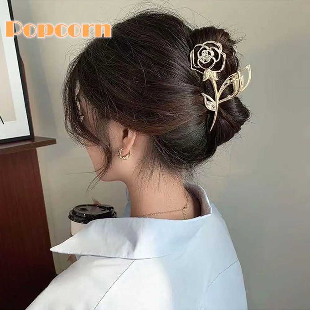Elegant Women Hollow Out Rose Flower Large Hair Claw Hairgrip Rhinestone Girls Shark Clip Hair Accessories Hair Styling Tool
Elegant Women Hollow Out Rose Flower Large Hair Claw Hairgrip Rhinestone Girls Shark Clip Hair Accessories Hair Styling Tool