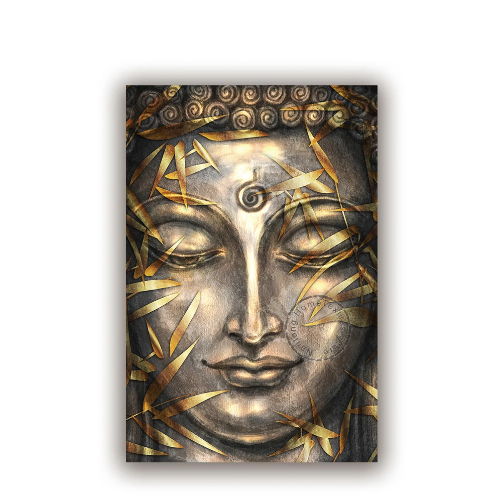 Будда настенный плакат медитация Настенный декор Бог настенное Искусство Холст