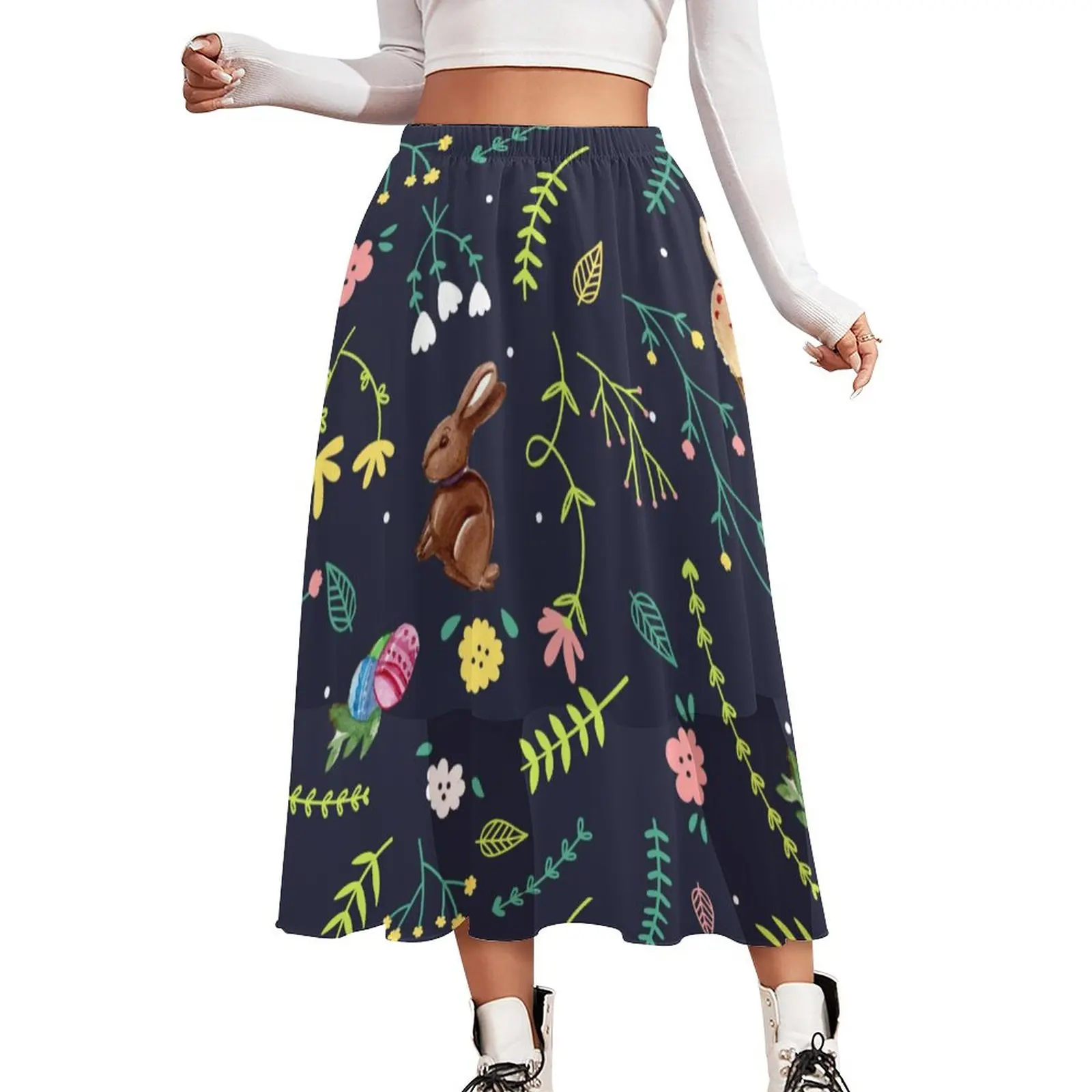 Easter Chiffon Skirt Cute Bunny With Flowers Streetwear Casual Skirts Female Retro Boho Skirt Print Bottoms Gift Idea
Easter Chiffon Skirt Cute Bunny With Flowers Streetwear Casual Skirts Female Retro Boho Skirt Print Bottoms Gift Idea