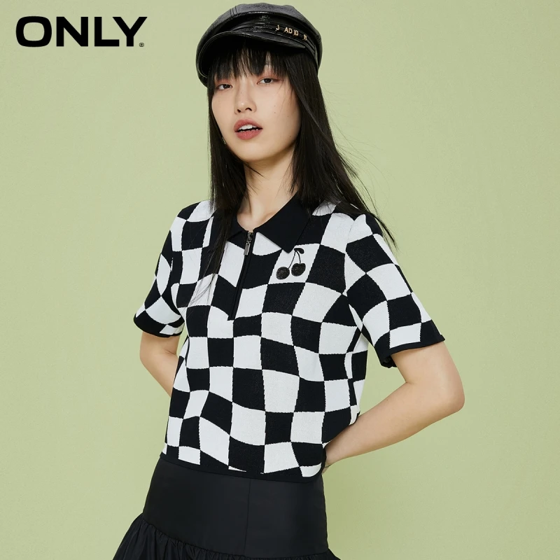ONLY Spring New Cherry Embroidered Checkerboard Short Sleeve POLO Shirt Thin Knit Women | 122124026
ONLY Spring New Cherry Embroidered Checkerboard Short Sleeve POLO Shirt Thin Knit Women | 122124026