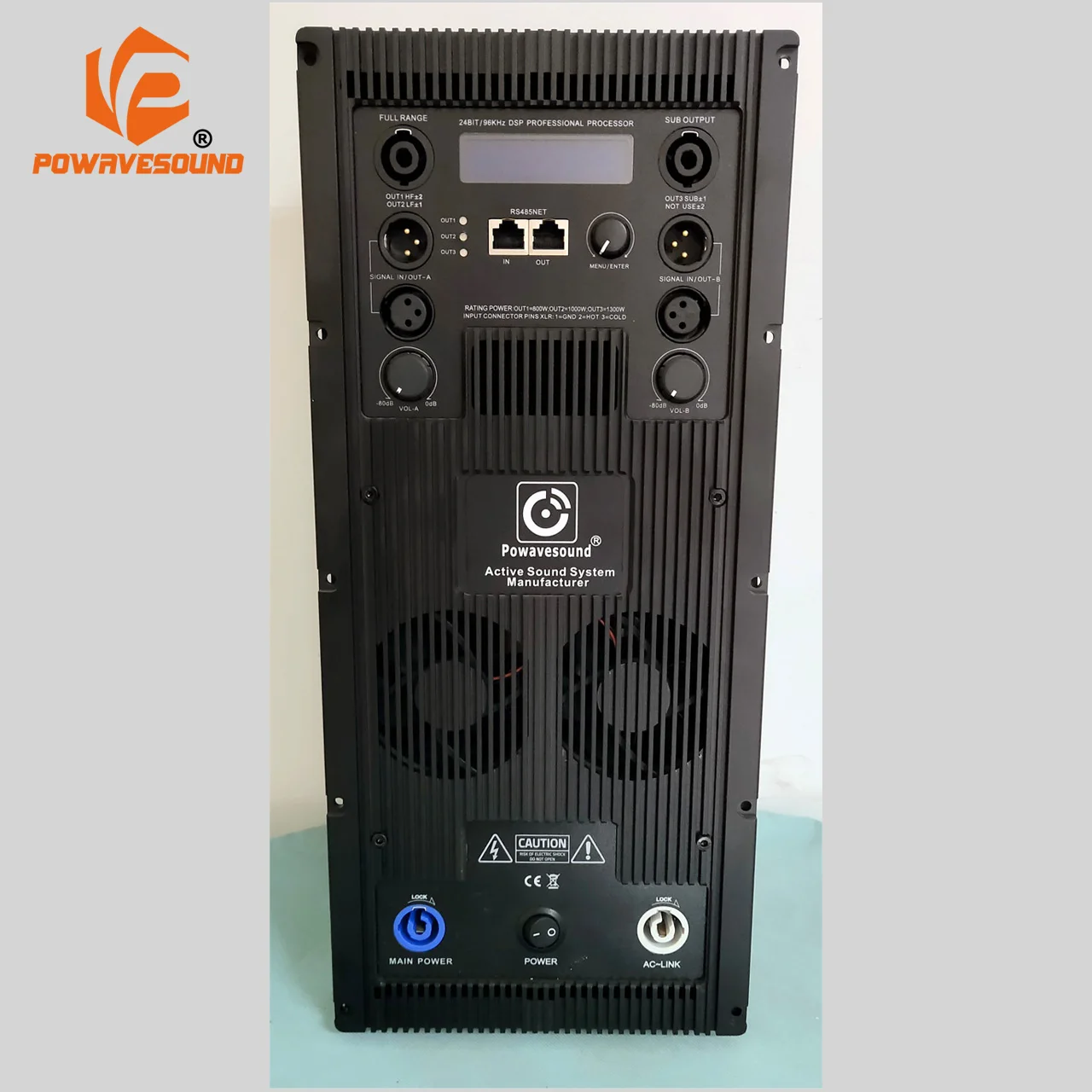 

Powavesound 3 way amplifier 2 x 1000W + 3000W line array speaker subwoofer Class D amplifier module with DSP Audio Processor