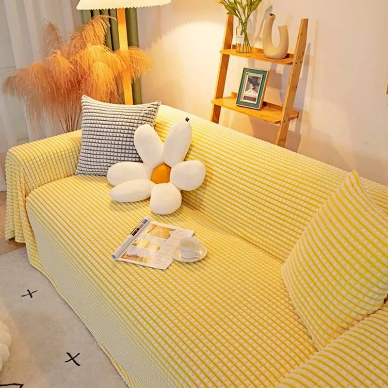 Solid Color Super Soft Milk Velvet Grid Sofa Towel Modern Minimalist Double Sofa Cover Furniture Protector Slipcover
Solid Color Super Soft Milk Velvet Grid Sofa Towel Modern Minimalist Double Sofa Cover Furniture Protector Slipcover