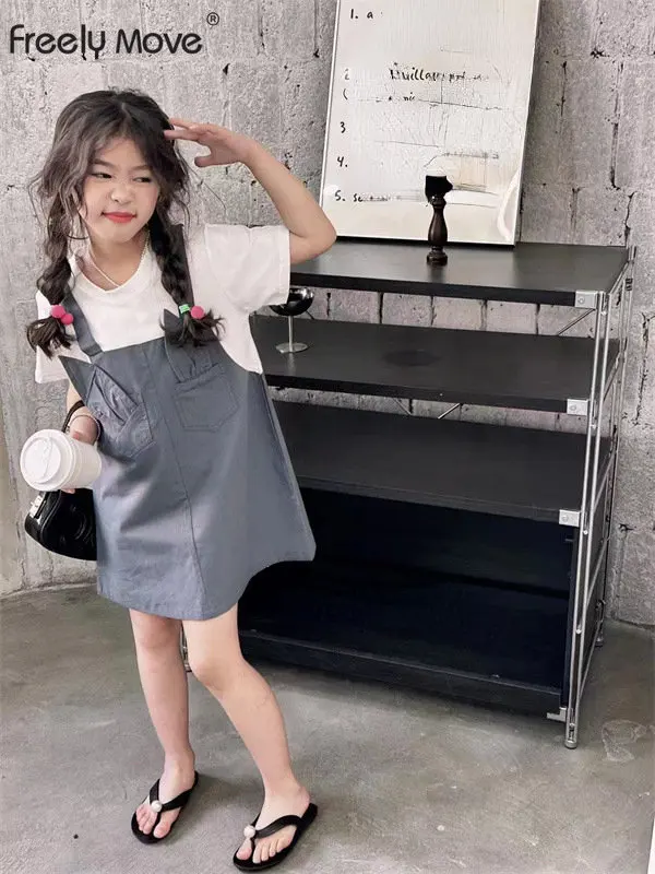 2023 Girls Dress New Cute Cartoon Baby Kids Girls Solid Color Toddler Overalls Sleeveless Dress Children Clothes 3-7T
2023 Girls Dress New Cute Cartoon Baby Kids Girls Solid Color Toddler Overalls Sleeveless Dress Children Clothes 3-7T