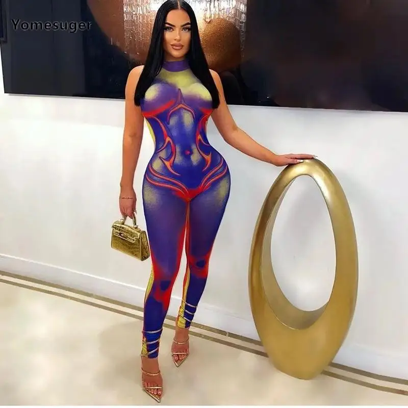 Yomesuger Tie Dye Prints O-Neck Sleeveless Skinny Shaping Jumpsuits Women Autumn 2023 Fashion Street One Piece Rompers Overall
Yomesuger Tie Dye Prints O-Neck Sleeveless Skinny Shaping Jumpsuits Women Autumn 2023 Fashion Street One Piece Rompers Overall
