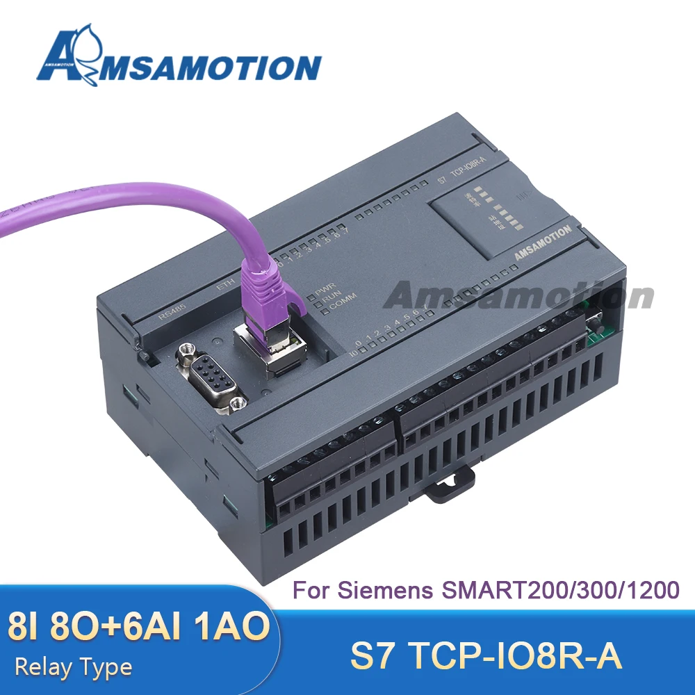 S7 TCP-IO8R-A RTU Expand Relay Ethernet High Speed Communication Module 8I-8O 6AI-1AO For SMART200/300/1200 Modbus
S7 TCP-IO8R-A RTU Expand Relay Ethernet High Speed Communication Module 8I-8O 6AI-1AO For SMART200/300/1200 Modbus