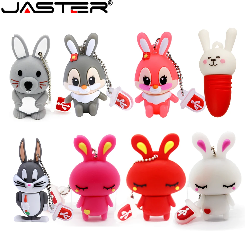 JASTER Cute Rabbit USB Flash Drives 64GB Cartoon Pen Drive 32GB Creative Gifts for Kids Memory Stick 16GB Free Key Chain U Disk
JASTER Cute Rabbit USB Flash Drives 64GB Cartoon Pen Drive 32GB Creative Gifts for Kids Memory Stick 16GB Free Key Chain U Disk