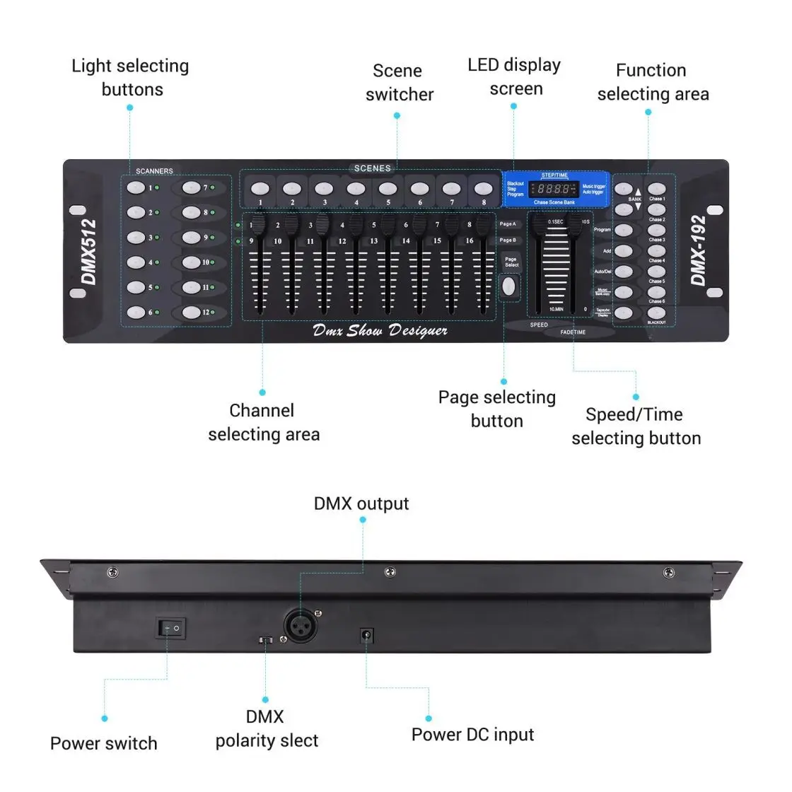 Бесплатная доставка, новинка 192 DMX контроллер диджей, оборудование DMX 512, консоль, сценическое освещение для светодиодного прожектора с движу...
Бесплатная доставка, новинка 192 DMX контроллер диджей, оборудование DMX 512, консоль, сценическое освещение для светодиодного прожектора с движу...
