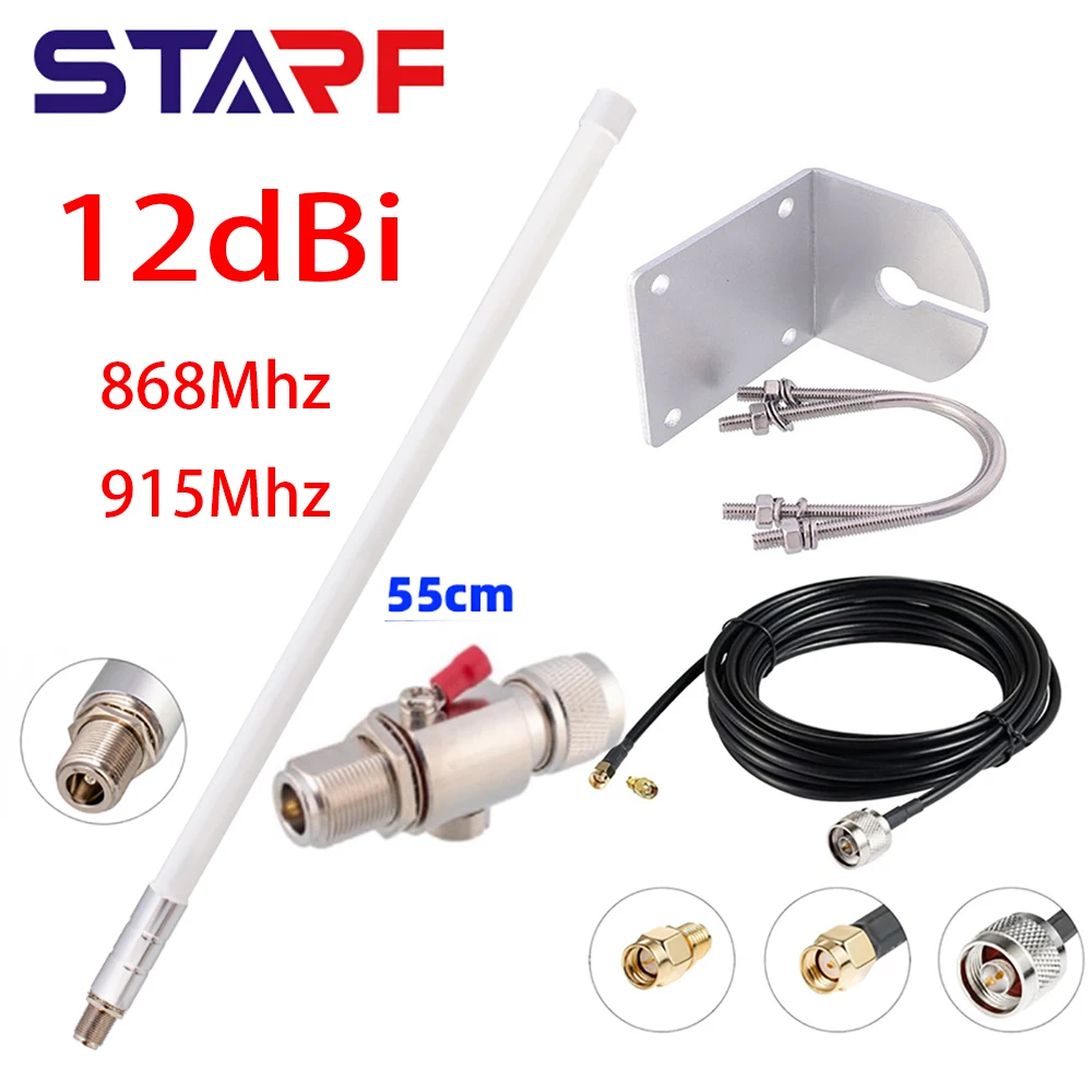 12dBi Lora Antenn N Female Helium Hotspot RAK Nebra Bobcat 300 MNTD HNT Miner US915 EU868 55cm With Arrester Outdoors Antenna
12dBi Lora Antenn N Female Helium Hotspot RAK Nebra Bobcat 300 MNTD HNT Miner US915 EU868 55cm With Arrester Outdoors Antenna